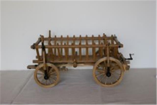 Miniatuur ladderwagen (boerenwagen), Karrenmuseum Essen